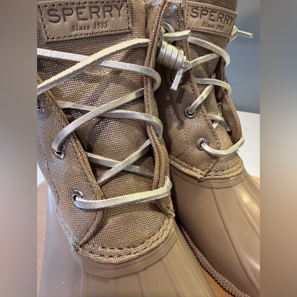 Sperry Women's Saltwater Sparkle Dove Rain Boots - Picture 3 of 6